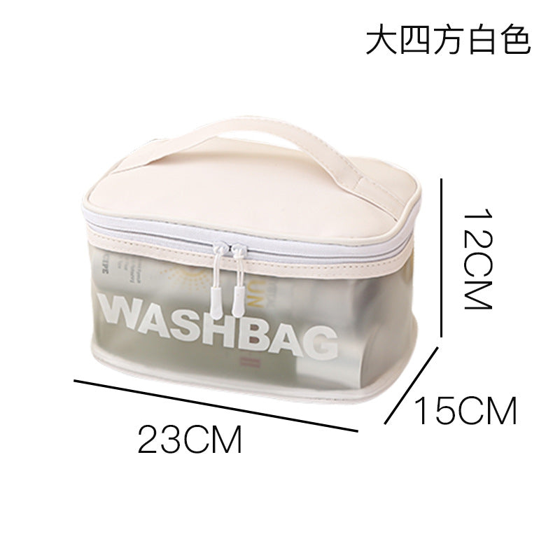 PU Waterproof Cosmetic Bag Portable Large Capacity Bag