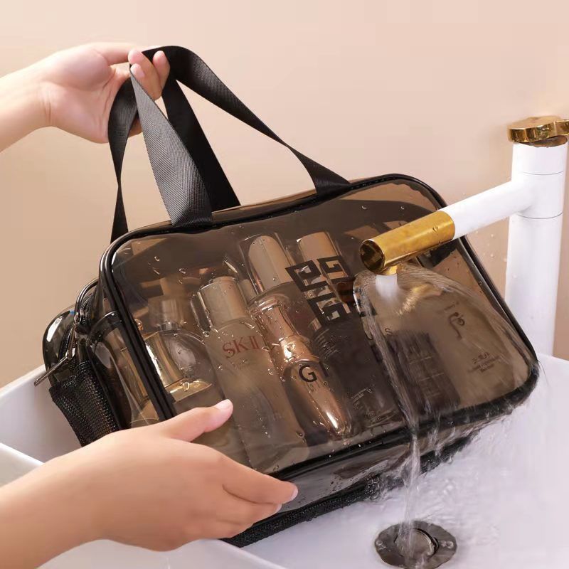 PVC Double Layer Dry and Wet Separate Toiletry Bag