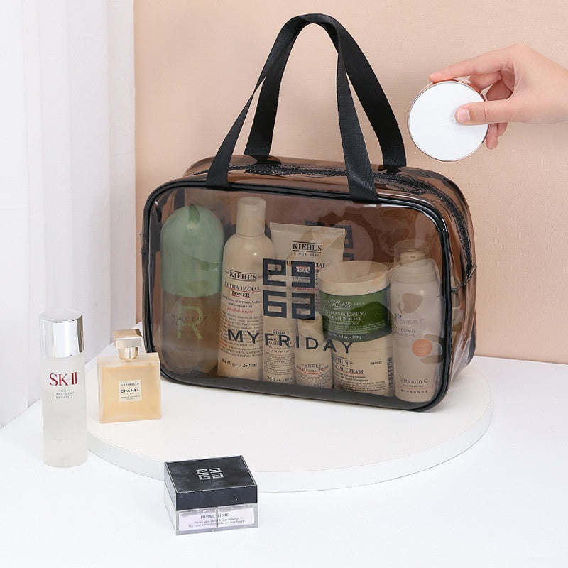 POPKK Transparent PVC Waterproof Cosmetic Portable Bag