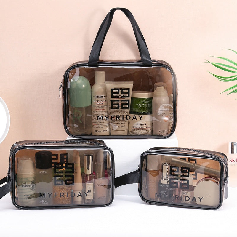 POPKK Transparent PVC Waterproof Cosmetic Portable Bag