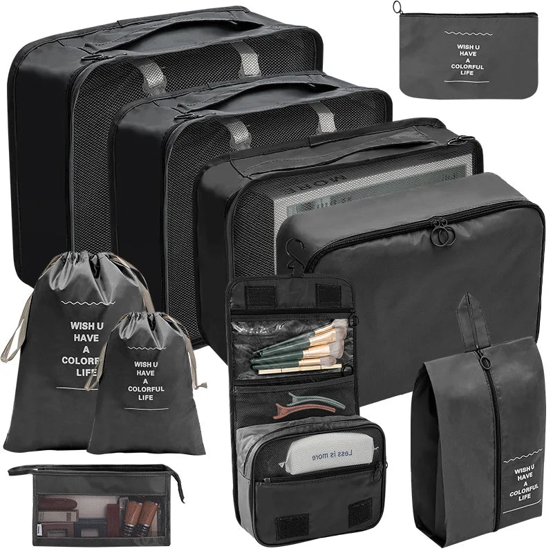 POPKK 7/10 Pcs Set Travel Organizer Storage Bags