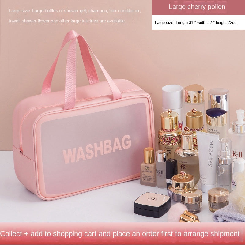 Dry and Wet Separate PU Cosmetic Bag