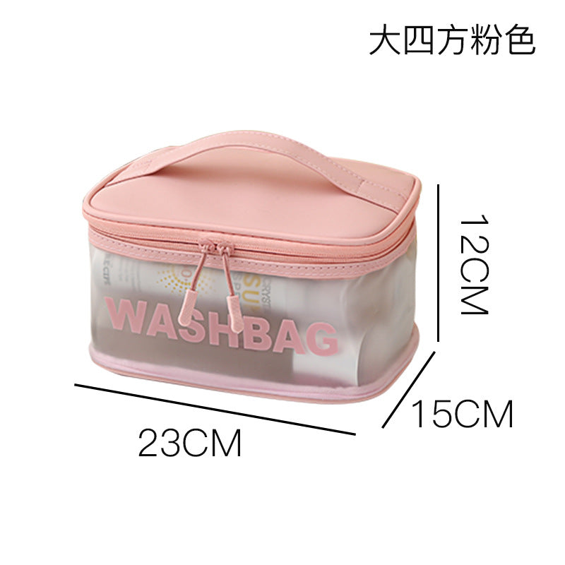 PU Waterproof Cosmetic Bag Portable Large Capacity Bag