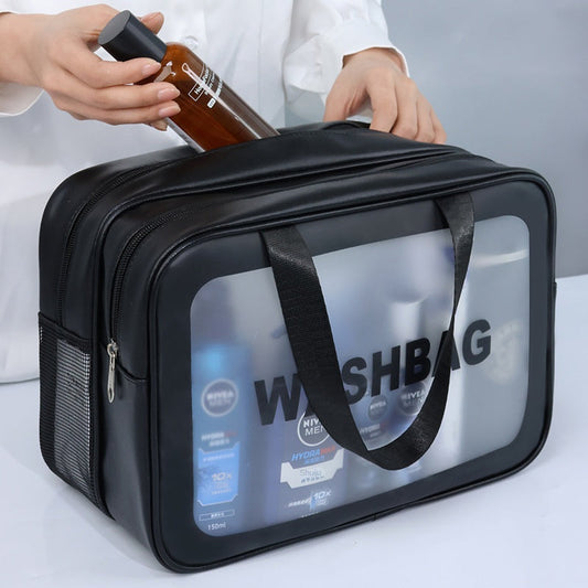 Dry and Wet Separate PU Cosmetic Bag